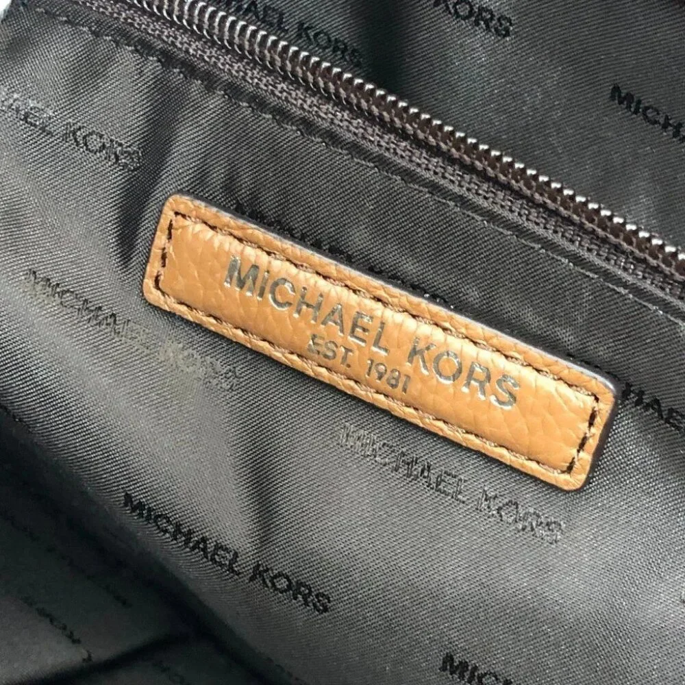 Michael Kors logo Bag 2WAY Briefcase Document Bag Business bag Leather Brown